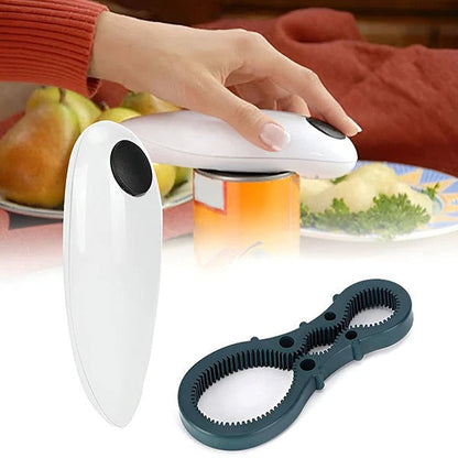 Dailyvra 2-in-1 Electric Can Opener and Bottle Opener - Automatic Smooth Edge Kitchen Openers